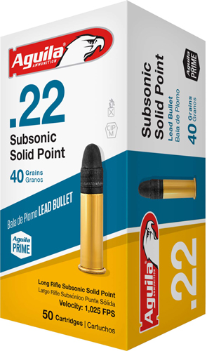 AGUILA SUBSONIC 22LR 40GR LEAD-RN 1000RD CASE LOT - for sale