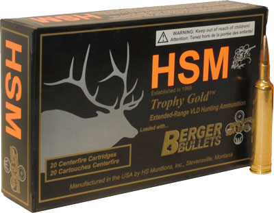 HSM TROPHY GOLD 7MM REM MAG 180GR BERGER VLD 20RD 20BX/CS - for sale