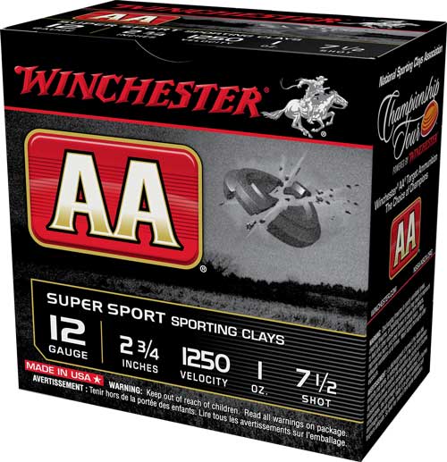 WINCHESTER AA 12GA 2.75" 1OZ #7.5 1250FPS 250RD CASE LOT - for sale