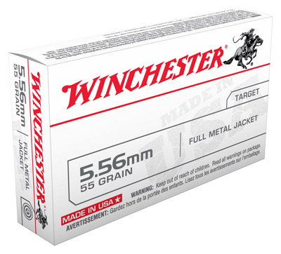 WINCHESTER USA 5.56X45 55GR FMJ 20RD 50BX/CS - for sale