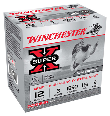 WINCHESTER XPERT STEEL 12GA 3" 1-1/8OZ #2 1550FPS 25RD 10BX/C - for sale
