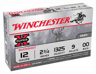 WINCHESTER SUPER-X 12GA 2.75" 00 BUCK 9 PELLETS 5RD 50BX/CS - for sale