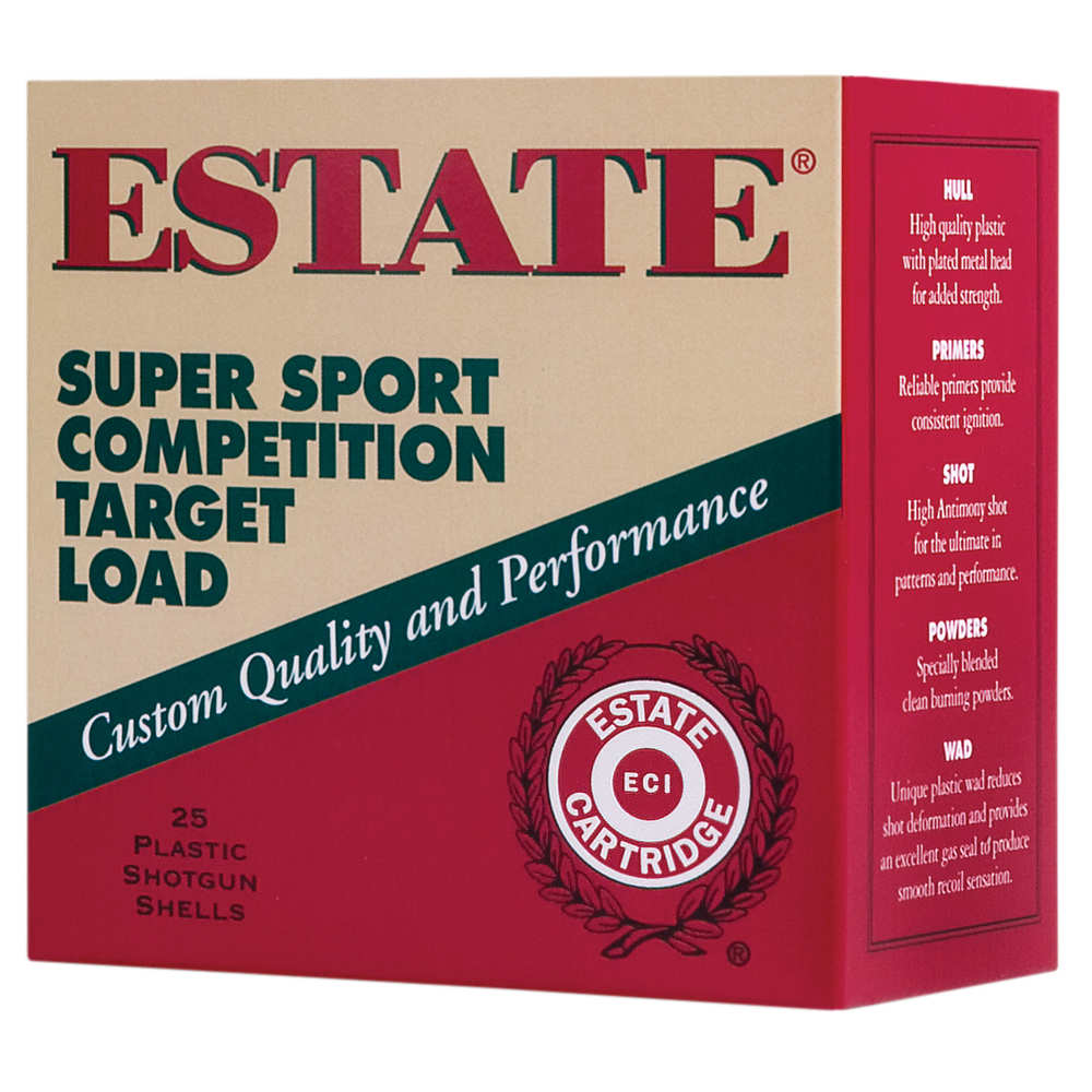 Estate Cartridges - Super Sport - SS TGT 12GA 2.75DE 1-1/8OZ 8 25RD/BX for sale