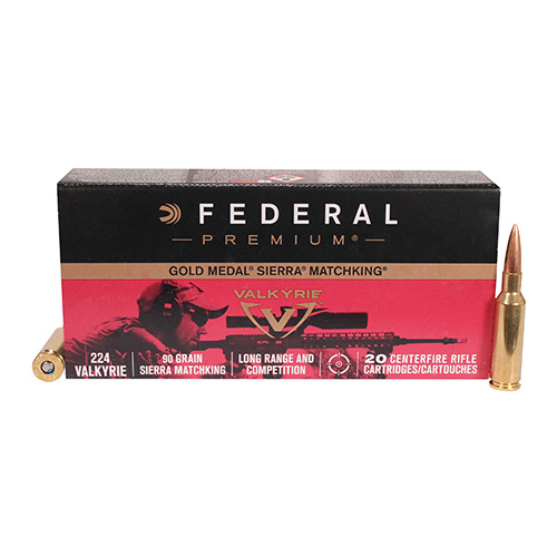 FEDERAL PREMIUM 224 VALKYRIE 90GR MATCHKING 20RD 10BX/CS - for sale