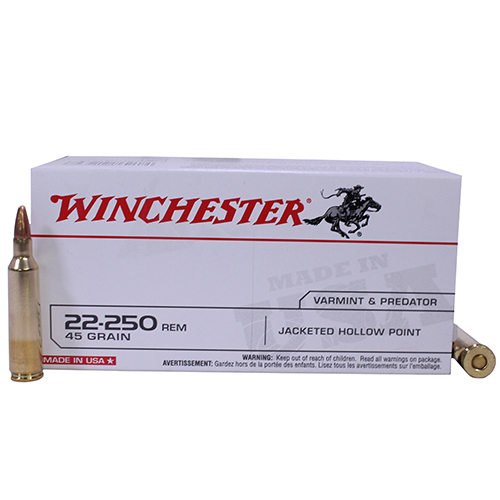 WIN USA 22-250 REM 45GR JHP 40/400 - for sale