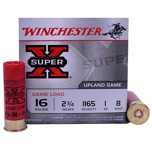 WINCHESTER SUPER-X 16GA 2.75" 1OZ #8 1165FPS 25RD 10BX/CS - for sale