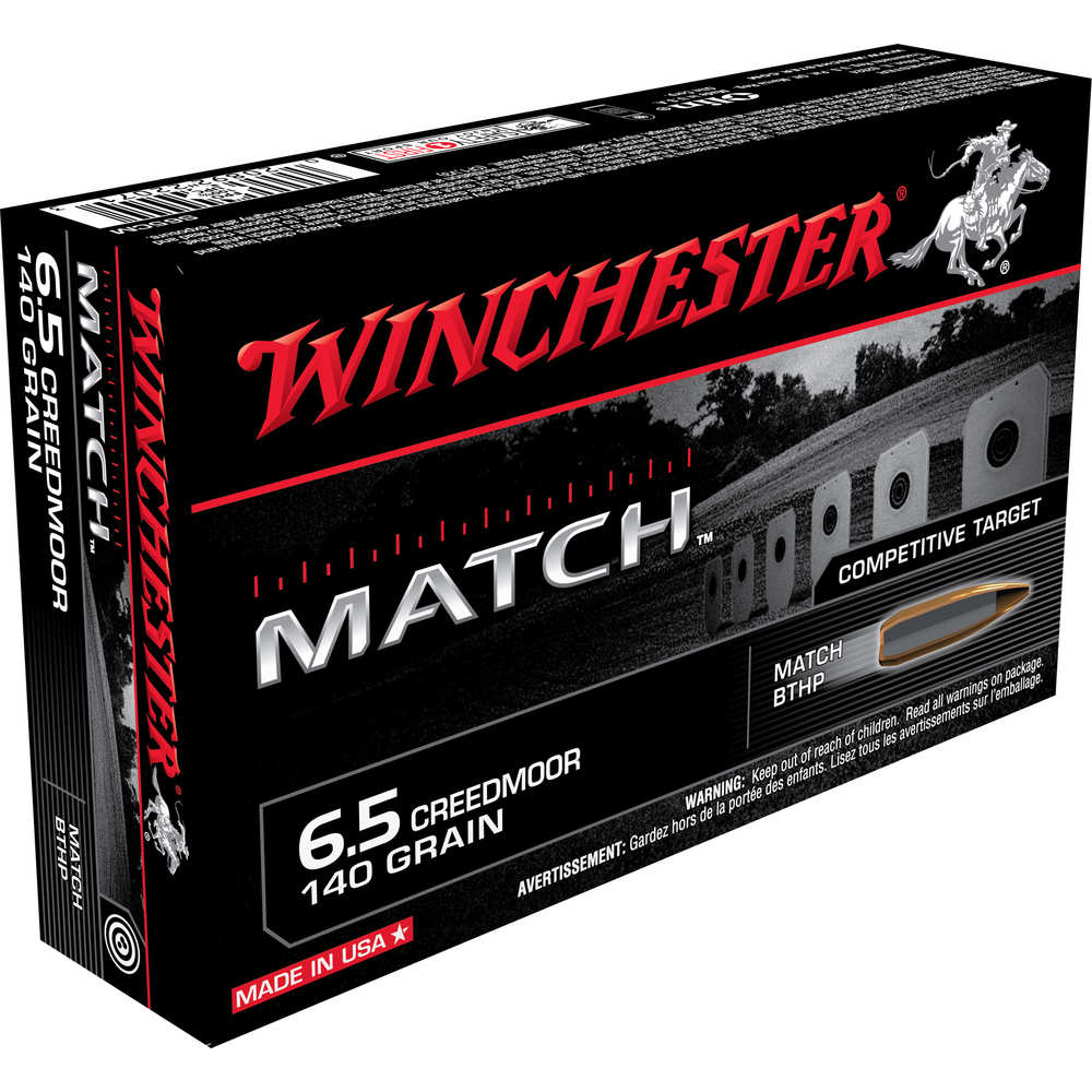 WINCHESTER MATCH 6.5 CM 140GR BTHP 20RD 10BX/CS - for sale