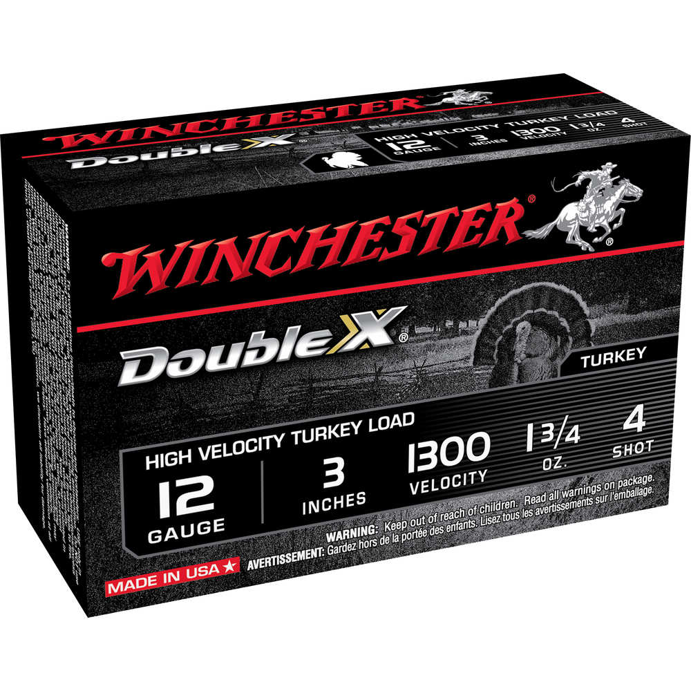 WINCHESTER DOUBLE-X 12GA 3" 1-3/4OZ #4 10RD 10BX/CS - for sale