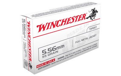 WINCHESTER USA 5.56X45 55GR FMJ 20RD 50BX/CS - for sale