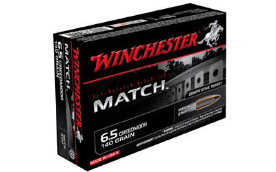 WINCHESTER MATCH 6.5 CM 140GR BTHP 20RD 10BX/CS - for sale