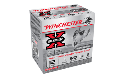 WINCHESTER XPERT STEEL 12GA 3" 1-1/8OZ #3 1550FPS 25RD 10BX/C - for sale