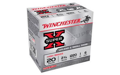 WINCHESTER SUPER-X 20GA 2.75" 1OZ #6 1220FPS 25RD 10BX/CS - for sale