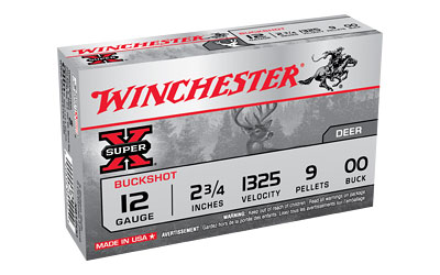 WINCHESTER SUPER-X 12GA 2.75" 00 BUCK 9 PELLETS 5RD 50BX/CS - for sale